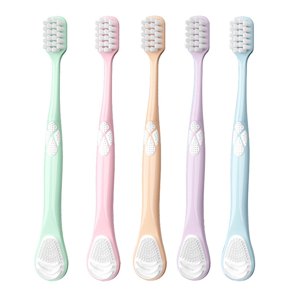 HANNEA Double-Side Desiged Tongue Scraper, Ultra-soft Tongue Brush Tongue Cleaner (5 PACK) HANNEA Double-Side Desiged Tongue Scraper, Ultra-soft Tongue Brush Tongue Cleaner (5 PACK)